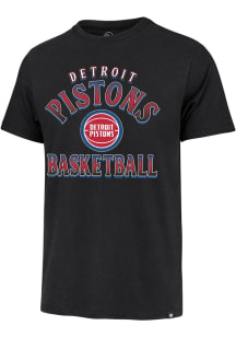 47 Detroit Pistons Black Overshadow Franklin Short Sleeve Fashion T Shirt