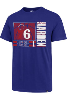 James Harden Philadelphia 76ers Blue Name And Number Short Sleeve Player T Shirt