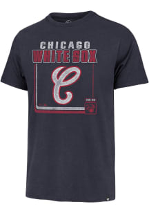 47 Chicago White Sox Navy Blue Borderline Franklin Short Sleeve Fashion T Shirt