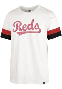 47 Cincinnati Reds White Premier Wordmark Winslow Short Sleeve Fashion T Shirt