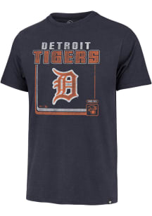 47 Detroit Tigers Navy Blue Borderline Franklin Short Sleeve Fashion T Shirt
