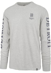 47 Detroit Tigers Grey Triple Down Franklin Long Sleeve T Shirt