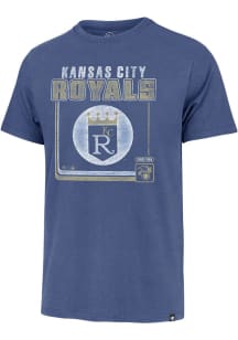47 Kansas City Royals Blue Borderline Franklin Short Sleeve Fashion T Shirt