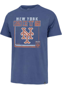 47 New York Mets Blue Borderline Franklin Short Sleeve Fashion T Shirt