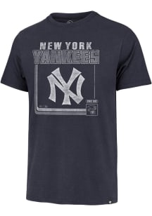 47 New York Yankees Navy Blue Borderline Franklin Short Sleeve Fashion T Shirt