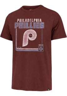47 Philadelphia Phillies Maroon Borderline Franklin Short Sleeve Fashion T Shirt