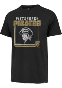 47 Pittsburgh Pirates Black Borderline Franklin Short Sleeve Fashion T Shirt