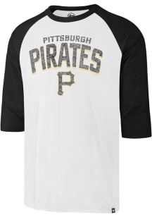 47 Pittsburgh Pirates White Crescent Franklin Raglan Long Sleeve Fashion T Shirt