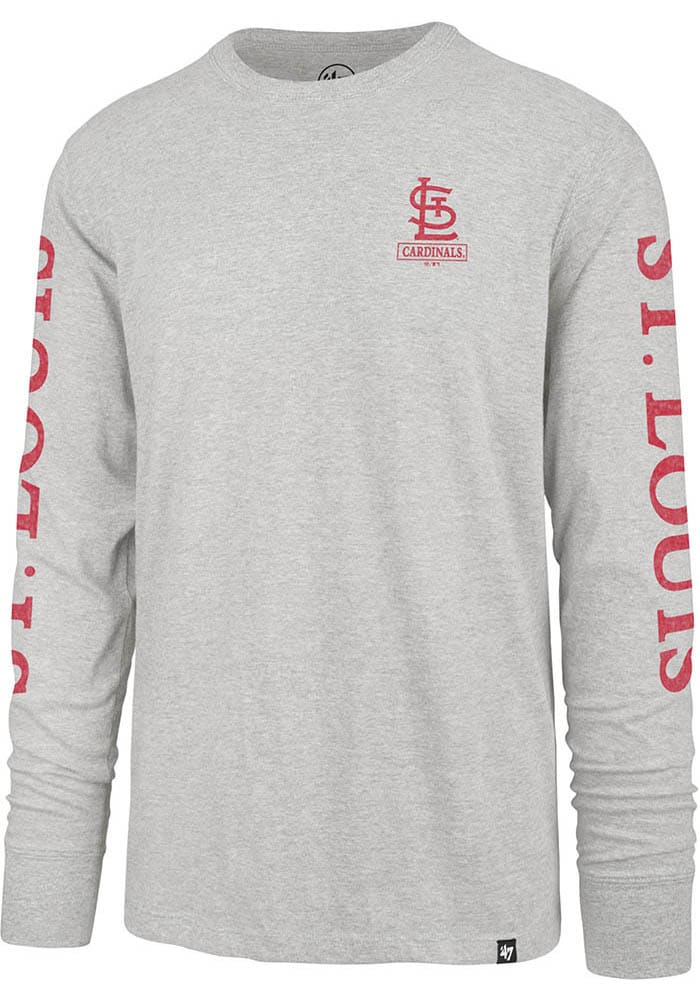 47 Men's St. Louis Cardinals Gray Franklin Frame Long Sleeve Shirt