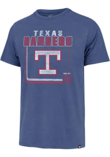 47 Texas Rangers Blue Borderline Franklin Short Sleeve Fashion T Shirt