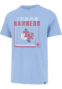 47 Texas Rangers Light Blue Borderline Franklin Short Sleeve Fashion T Shirt
