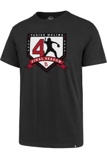 Yadier Molina St Louis Cardinals Charcoal Final Season Short Sleeve Player T Shirt