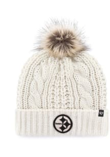 47 Pittsburgh Steelers White Meeko Womens Knit Hat