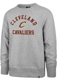 47 Cleveland Cavaliers Mens Grey VARSITY ARCH Long Sleeve Crew Sweatshirt