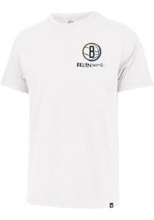 47 Brooklyn Nets White City Edition Backer Franklin Short Sleeve Fashion T Shirt
