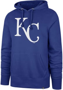 47 Kansas City Royals Mens Blue Imprint Headline Long Sleeve Hoodie