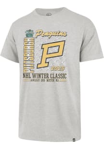 47 Pittsburgh Penguins Grey FRANKLIN Winter Classic 2023 Short Sleeve Fashion T Shirt