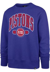 47 Detroit Pistons Mens Blue Pillar Headline Long Sleeve Crew Sweatshirt