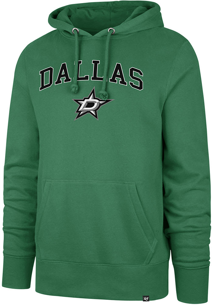 Men's Antigua Heathered Gray Dallas Stars Victory Pullover Hoodie Size: Small