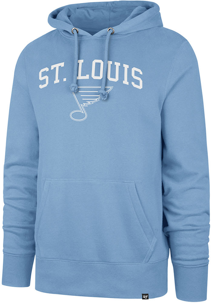 47 St Louis Blues Mens Light Blue ARCH GAME HEADLINE Long Sleeve Hoodie