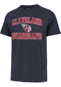 47 Cleveland Guardians Navy Blue Union Arch Franklin Short Sleeve Fashion T Shirt
