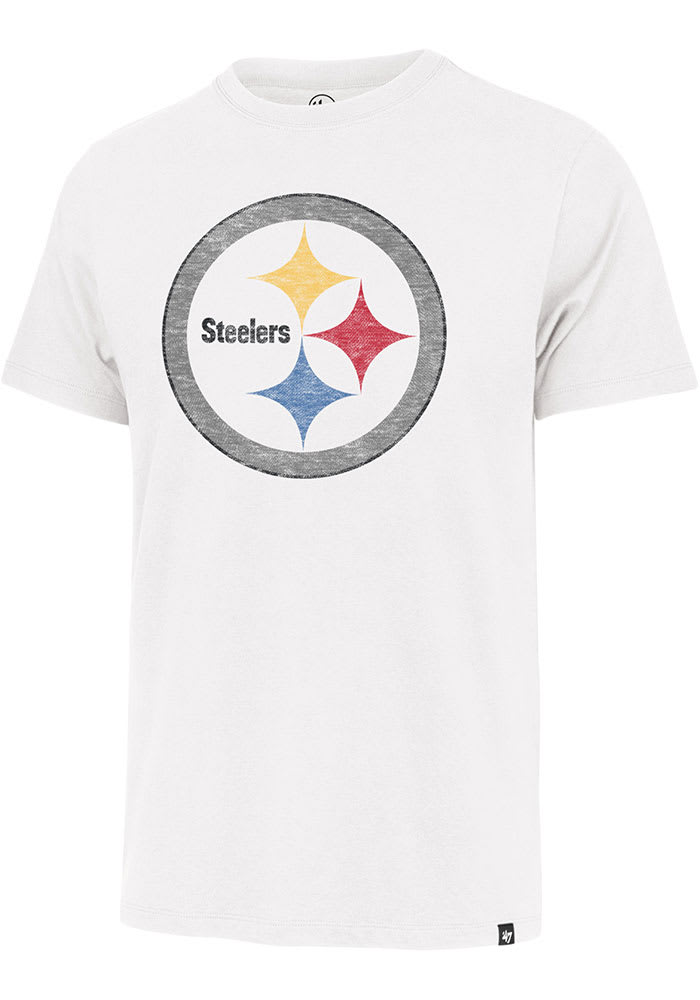 47 Pittsburgh Steelers Black Logo Match Short Sleeve Fashion T Shirt