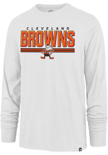 47 Cleveland Browns White EDGE BLITZ SUPER RIVAL Long Sleeve T Shirt