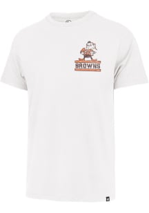 47 Cleveland Browns White OPEN FIELD FRANKLIN Short Sleeve Fashion T Shirt