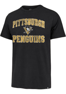 47 Pittsburgh Penguins Black Union Arch Franklin Short Sleeve Fashion T Shirt