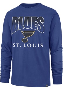 47 St Louis Blues Blue Sweep Down Franklin Long Sleeve Fashion T Shirt