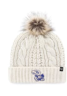 47 Kansas Jayhawks White Meeko Womens Knit Hat