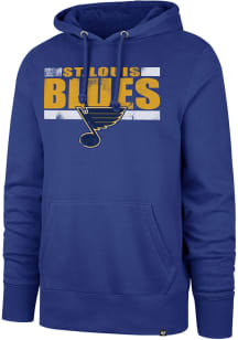 47 St Louis Blues Mens Blue Back Line Headline Long Sleeve Hoodie