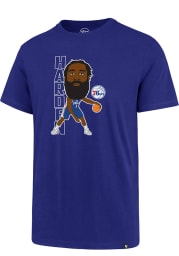 James Harden Philadelphia 76ers Blue Player Super Rival Short Sleeve Player T Shirt