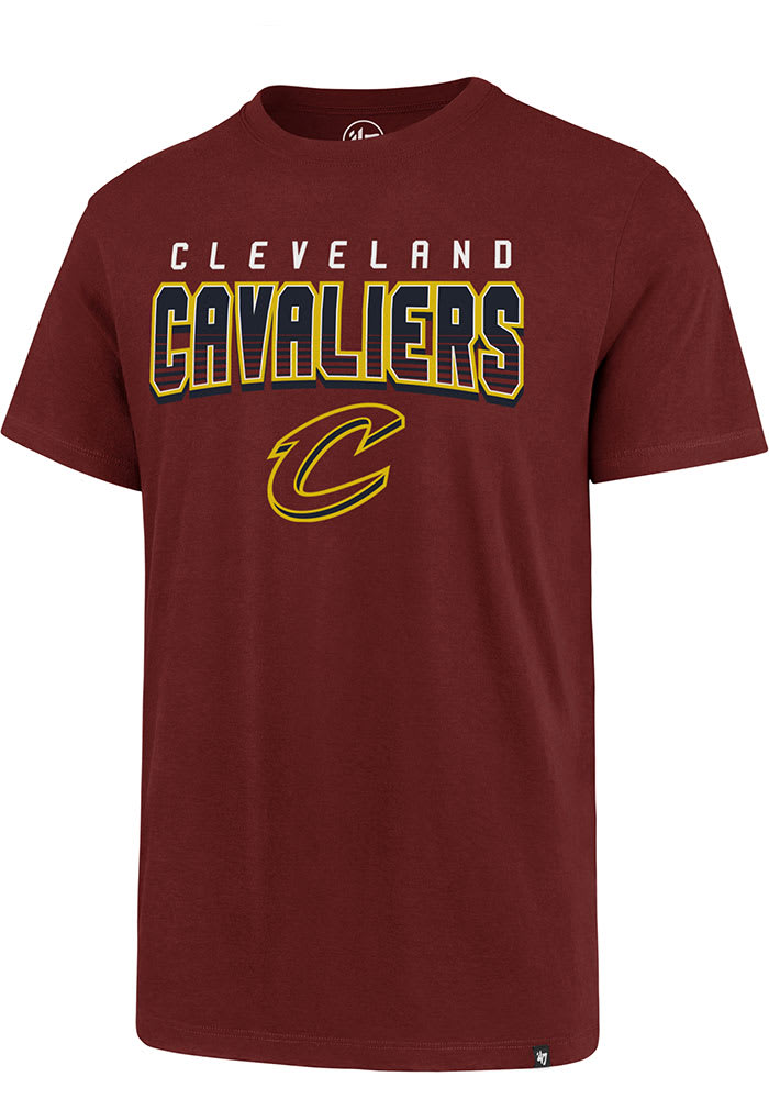 47 Cleveland Cavaliers Maroon Court Press Super Rival Short Sleeve T Shirt