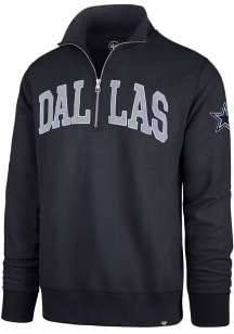 47 Dallas Cowboys Mens Navy Blue Striker Long Sleeve Qtr Zip Fashion Pullover