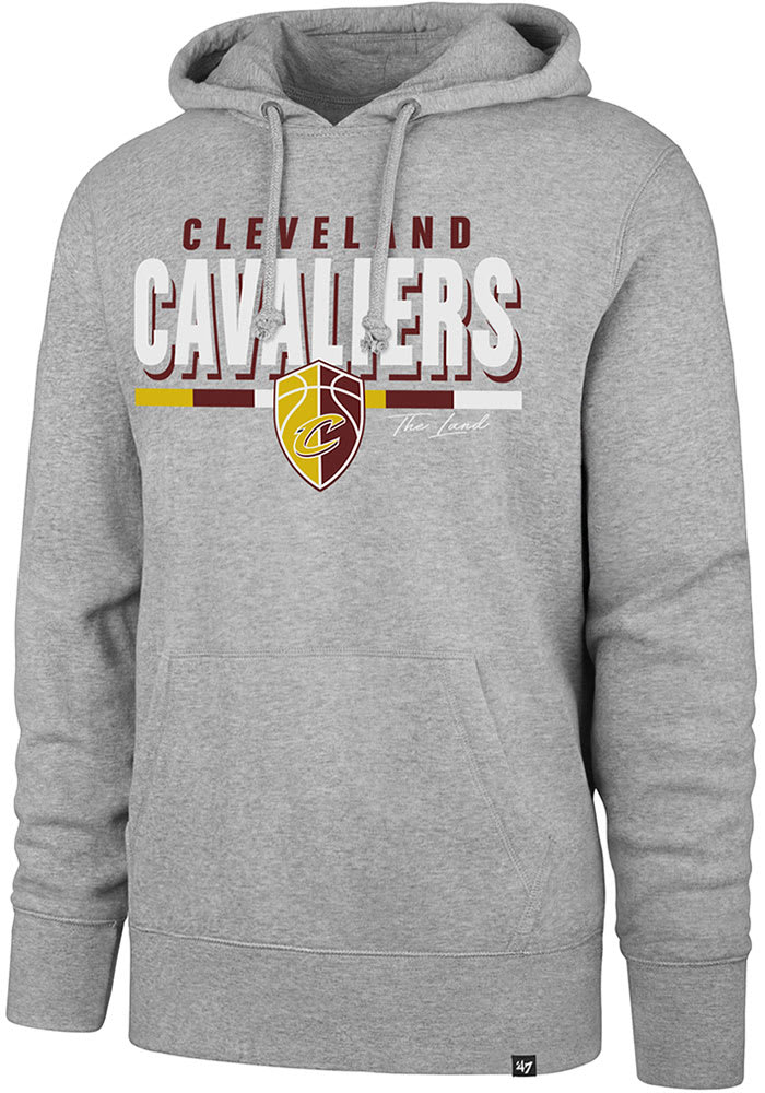 47 Cleveland Cavaliers Mens Grey Multi Stripe Headline Long Sleeve Hoodie