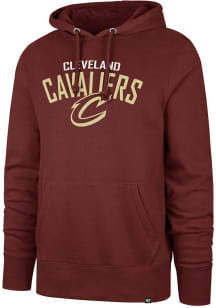 47 Cleveland Cavaliers Mens Red Outrush Headline Long Sleeve Hoodie