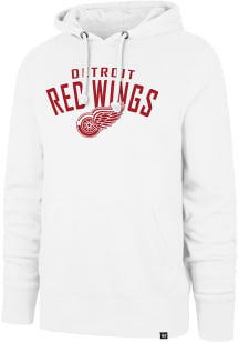 47 Detroit Red Wings Mens White Outrush Headline Long Sleeve Hoodie