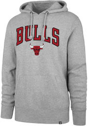 47 Chicago Bulls Mens Grey Pregame Headline Long Sleeve Hoodie