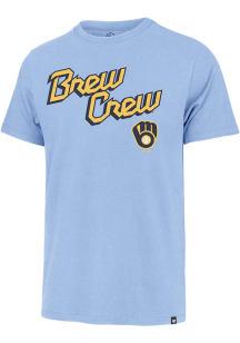 47 Milwaukee Brewers Light Blue Pregame Franklin Short Sleeve Fashion T Shirt
