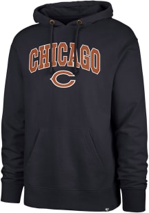 47 Chicago Bears Mens Navy Blue ARCH NAME STRIKER Fashion Hood