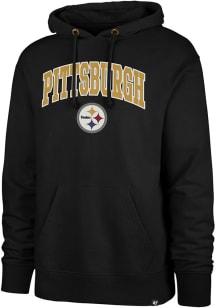 47 Pittsburgh Steelers Mens Black ARCH NAME STRIKER Fashion Hood