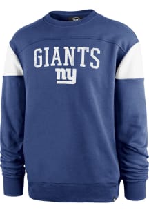 47 New York Giants Mens Blue Groundbreak Onset Long Sleeve Fashion Sweatshirt