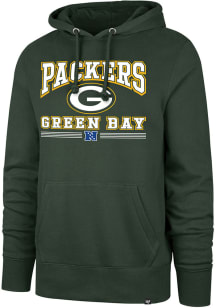 47 Green Bay Packers Mens Green Packed House Headline Long Sleeve Hoodie