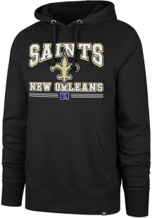 47 New Orleans Saints Mens Black Packed House Headline Long Sleeve Hoodie