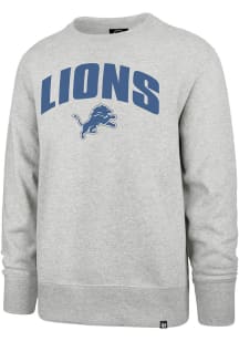 47 Detroit Lions Mens Grey Strider Headline Long Sleeve Crew Sweatshirt