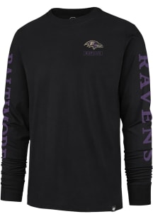 47 Baltimore Ravens Black Triple Down II Franklin Long Sleeve Fashion T Shirt