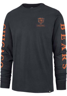 47 Chicago Bears Navy Blue Triple Down II Franklin Long Sleeve Fashion T Shirt