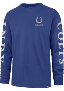 47 Indianapolis Colts Blue Triple Down II Franklin Long Sleeve Fashion T Shirt