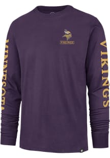 47 Minnesota Vikings Purple Triple Down II Franklin Long Sleeve Fashion T Shirt